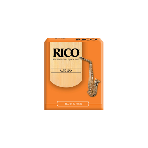Rico Orange Alto Saxophone Reed, Strength 1.5, Box of 10
