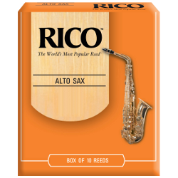 Rico Orange Alto Saxophone Reed, Strength 3.5, Box of 10