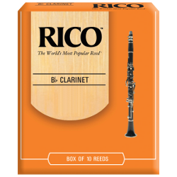 Rico Orange Bb Clarinet Reed, Strength 2, Box of 10