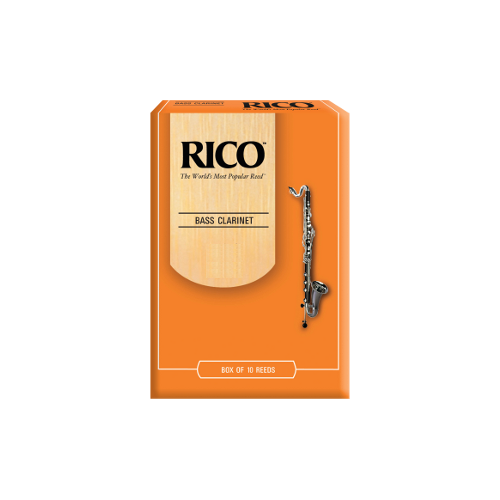 Rico Orange Bass Clarinet Reed, Strength 3, Box of 10