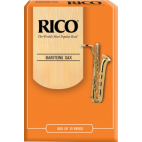 Rico Orange Baritone Saxophone Reed, Strength 2, Box of 10