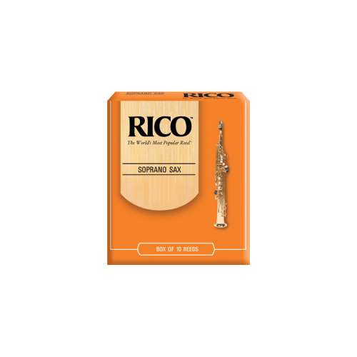 Rico Orange Soprano Saxophone Reed, Strength 3.5, Box of 10